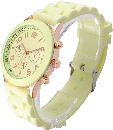 Quartz Analog Fashion Sport Watch Silicone Gel Band