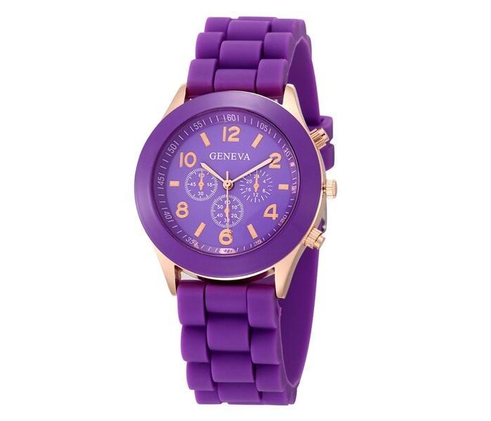 Quartz Analog Fashion Sport Watch Silicone Gel Band
