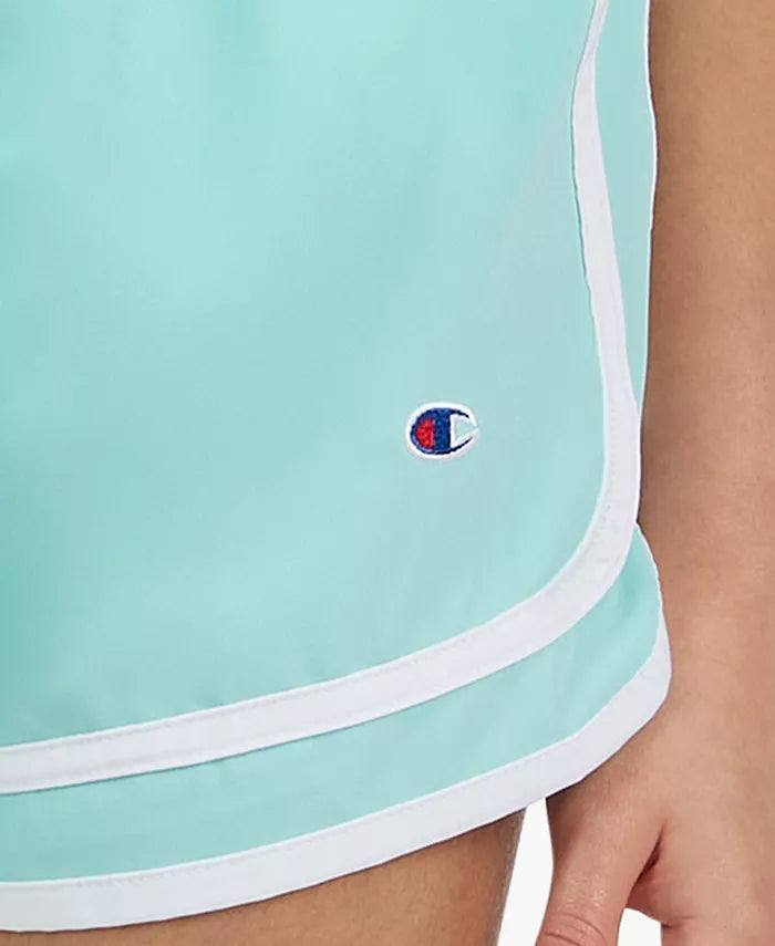 Champion Big Girls 3" Varsity Woven comfort Shorts Girls Large Aqua Blue
