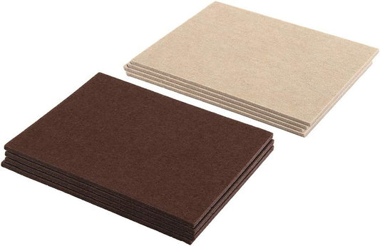 Prime-Line Heavy Duty Furniture Felt Pad 4 Beige, 4 Brown 8"x6"