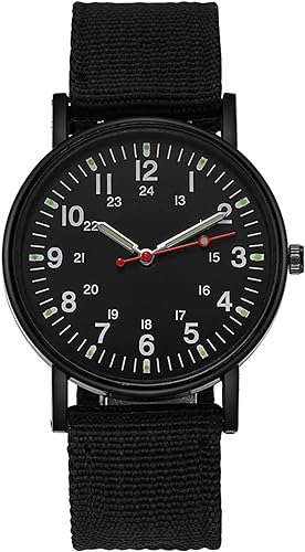 Black Nylon Strap Casual Sport Watch
