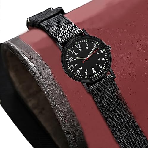 Black Nylon Strap Casual Sport Watch