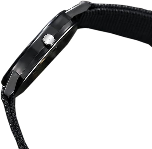 Black Nylon Strap Casual Sport Watch