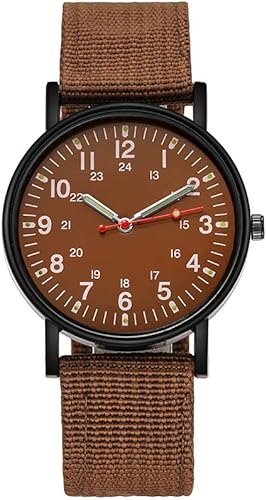 Brown Nylon Strap Casual Sport Watch